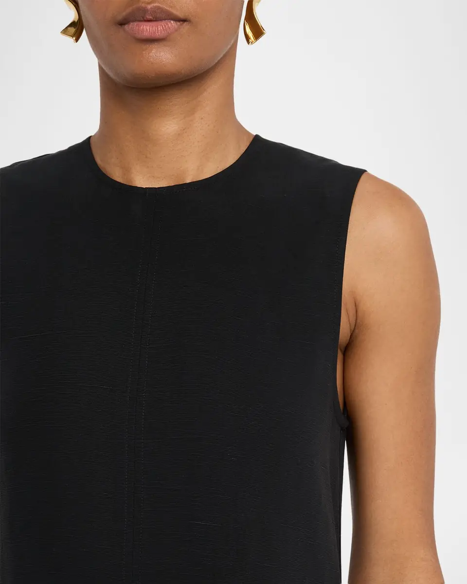 Toteme Fluid Cotton Sleeveless Midi Dress | Thumbnail 4 Toteme Fluid Cotton Sleeveless Midi Dress | Thumbnail 4