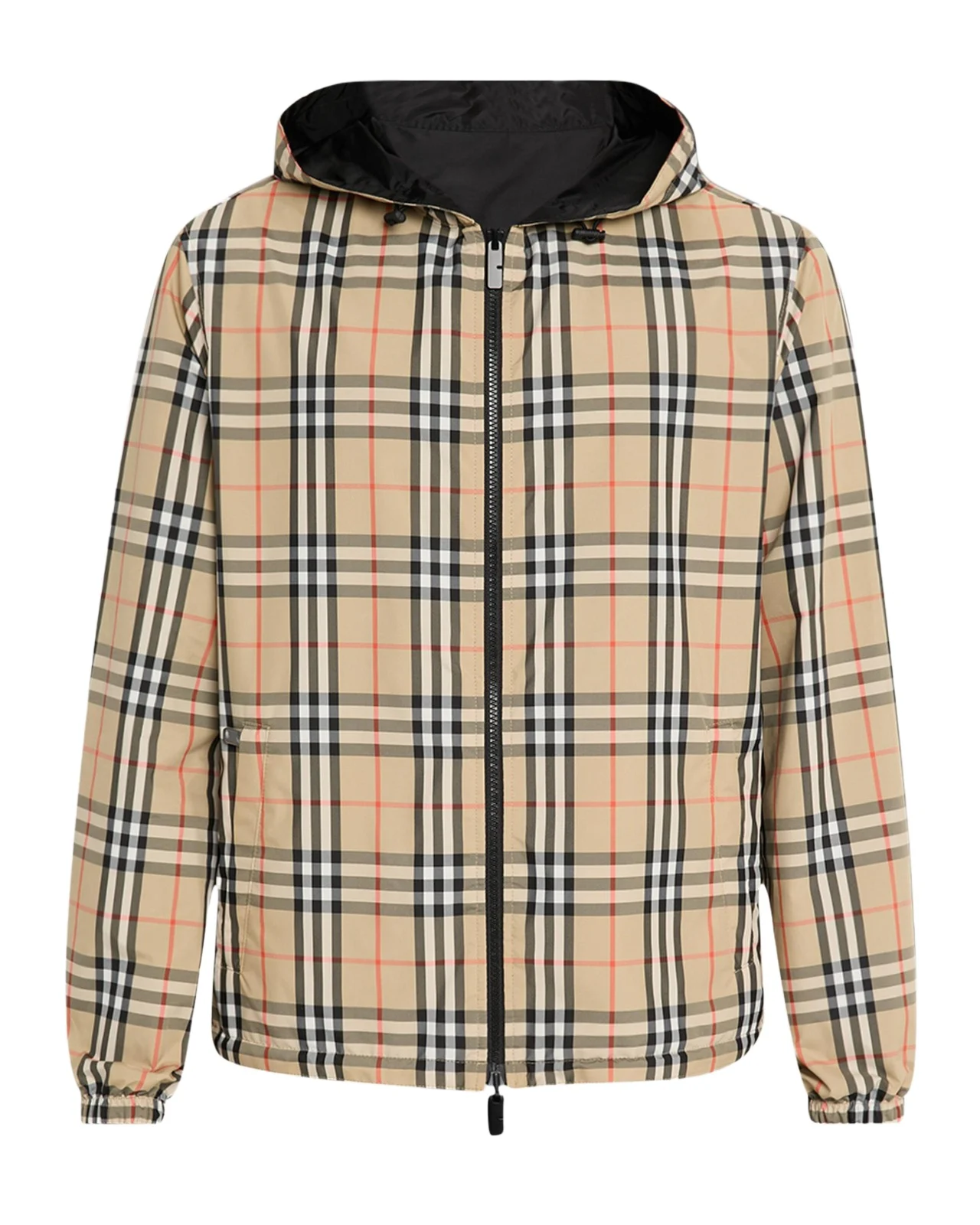Men's Check Hooded Jacket Men's Check Hooded Jacket