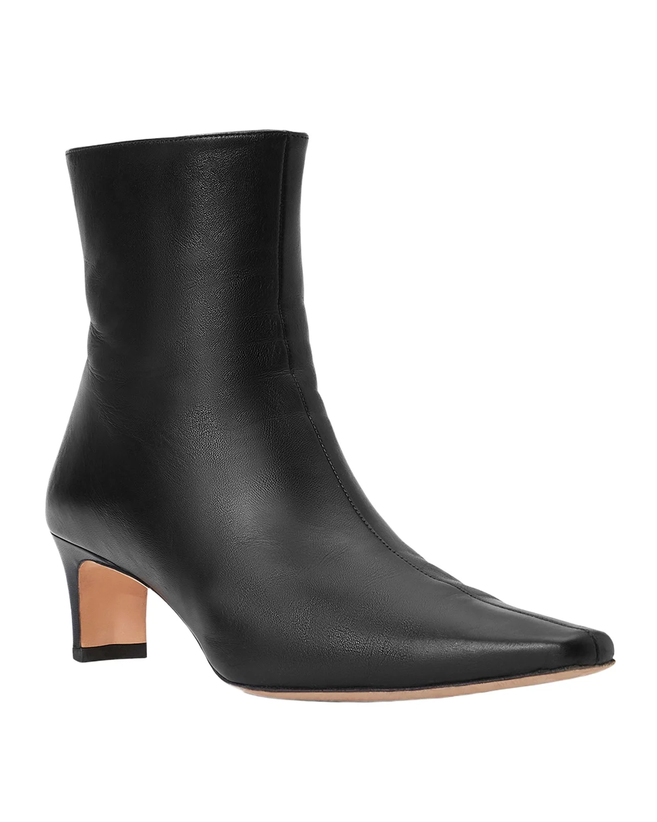 Wally Leather Square-Toe Ankle Booties Wally Leather Square-Toe Ankle Booties