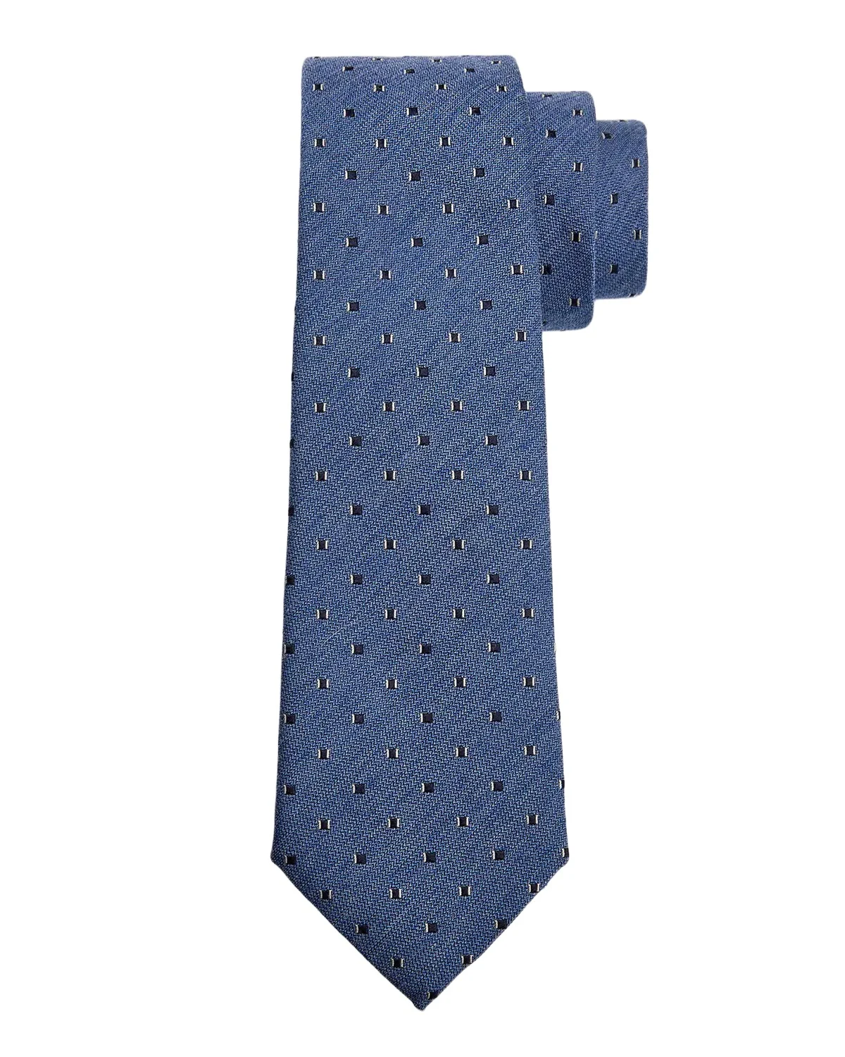 Men's Bordeaux Micro-Jacquard Silk and Wool Tie