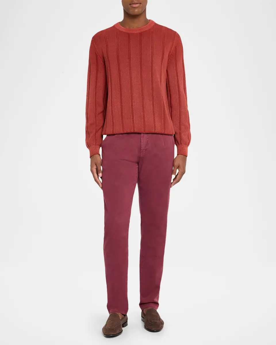 Kiton Men's Ribbed Cashmere Crewneck Sweater | Thumbnail 2 Kiton Men's Ribbed Cashmere Crewneck Sweater | Thumbnail 2