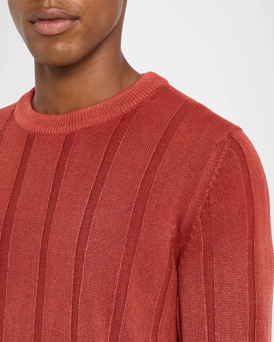 Kiton Men's Ribbed Cashmere Crewneck Sweater | Thumbnail 5 Kiton Men's Ribbed Cashmere Crewneck Sweater | Thumbnail 5