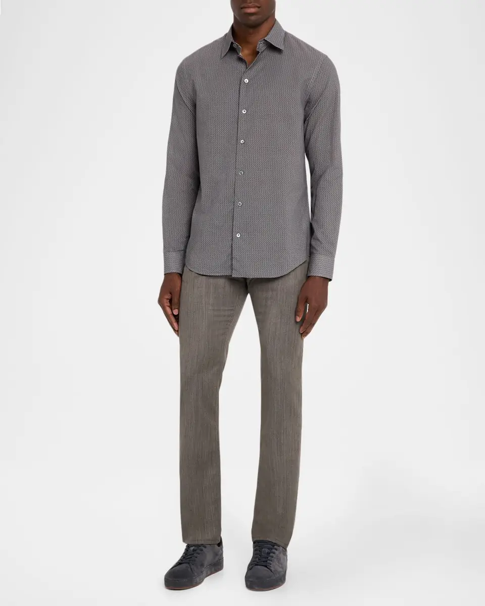 Emporio Armani Men's Wool Melange Five-Pocket Pants | Thumbnail 2 Emporio Armani Men's Wool Melange Five-Pocket Pants | Thumbnail 2