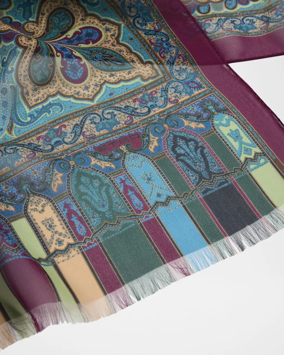Etro Paisley Sheer Silk Scarf | Thumbnail 4 Etro Paisley Sheer Silk Scarf | Thumbnail 4