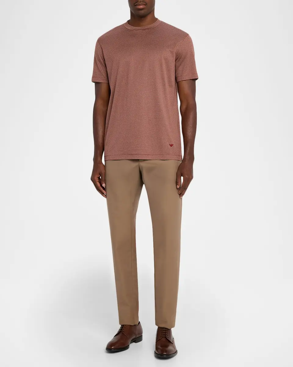 Emporio Armani Men's Jersey Jacquard Crewneck T-Shirt | Thumbnail 2