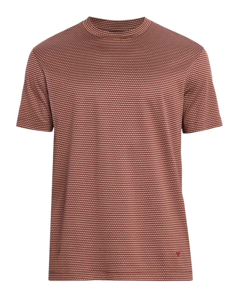 Emporio Armani Men's Jersey Jacquard Crewneck T-Shirt | Image 1 Emporio Armani Men's Jersey Jacquard Crewneck T-Shirt | Image 1