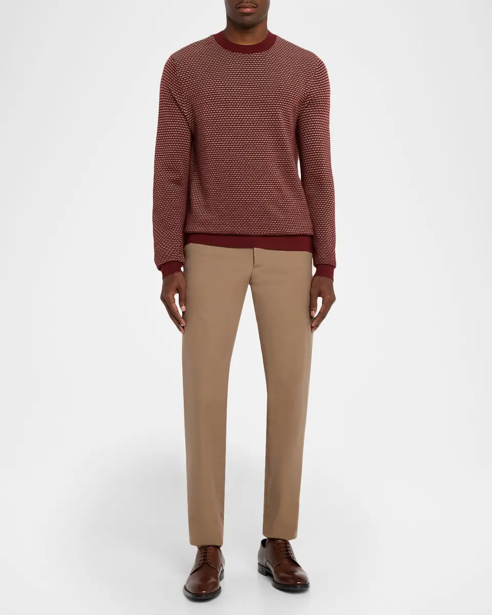 Emporio Armani Men's Wool Knit Jacquard Crewneck Sweater | Thumbnail 2 Emporio Armani Men's Wool Knit Jacquard Crewneck Sweater | Thumbnail 2