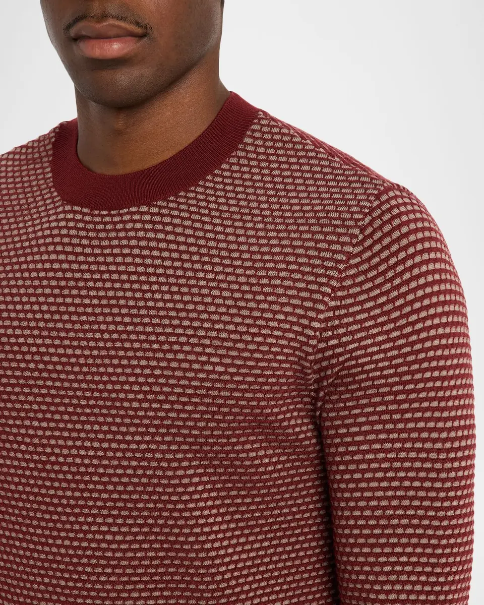 Emporio Armani Men's Wool Knit Jacquard Crewneck Sweater | Thumbnail 5 Emporio Armani Men's Wool Knit Jacquard Crewneck Sweater | Thumbnail 5