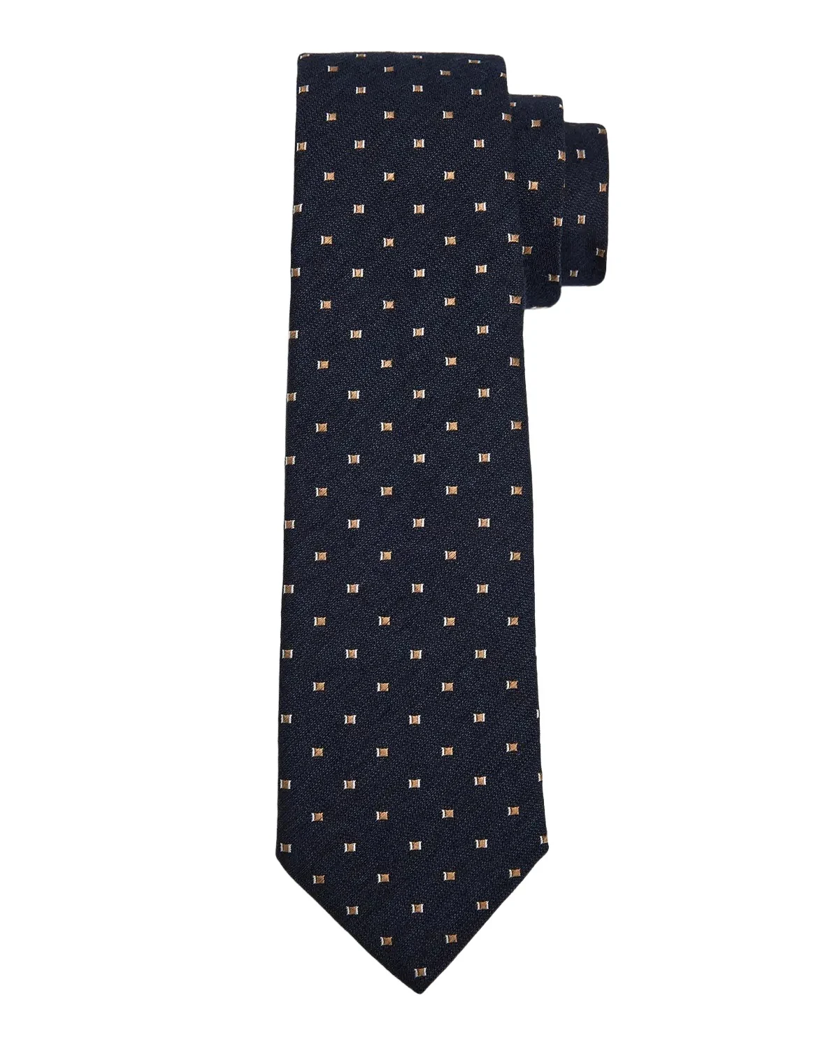 Men's Bordeaux Micro-Jacquard Silk and Wool Tie