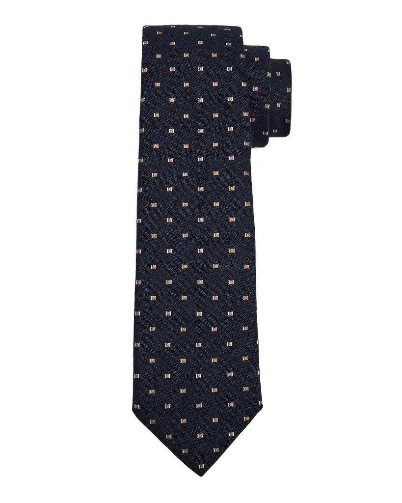 Emporio Armani Men's Bordeaux Micro-Jacquard Silk and Wool Tie | Image 1 Emporio Armani Men's Bordeaux Micro-Jacquard Silk and Wool Tie | Image 1