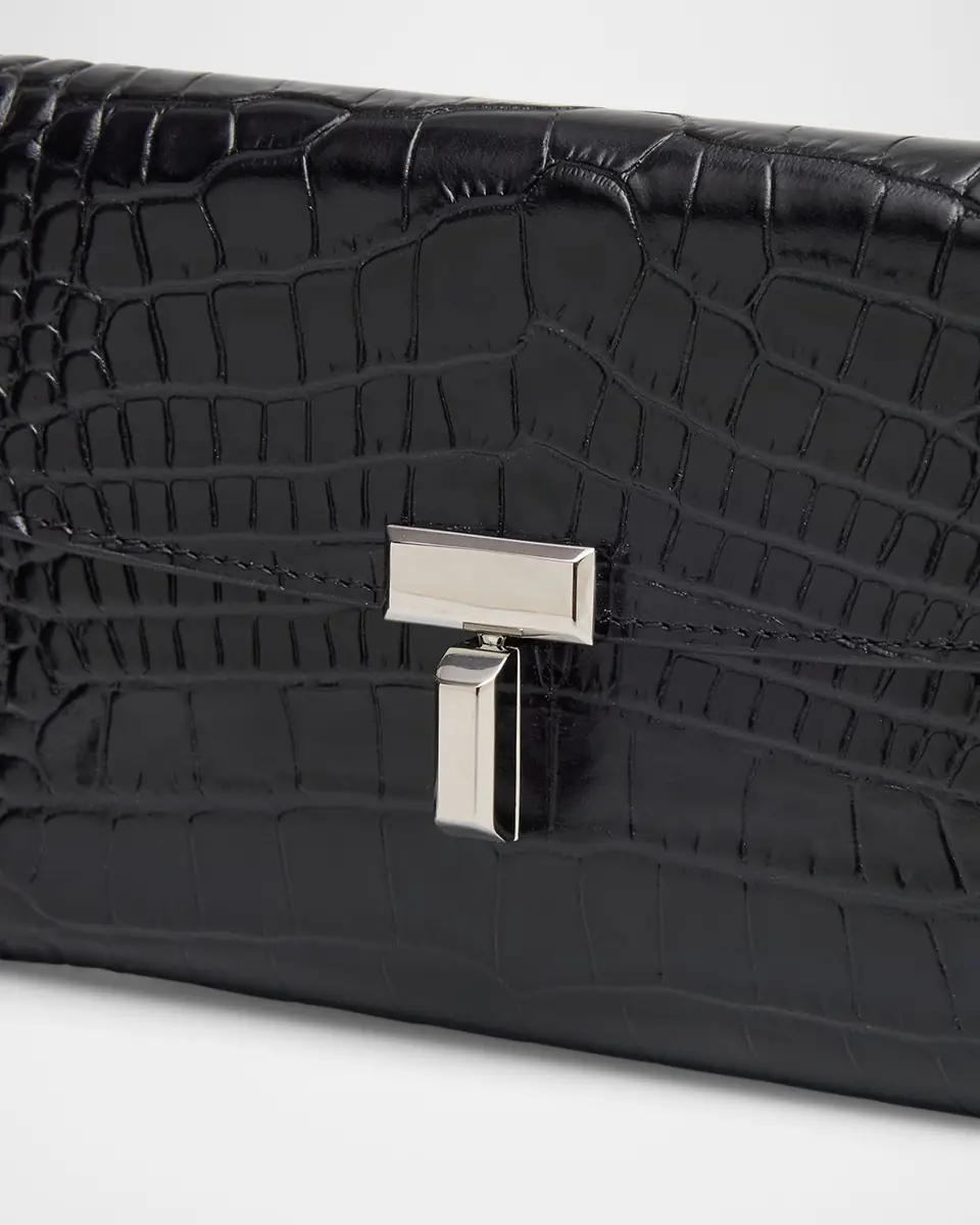 Toteme T-Lock Croco-Embossed Leather Wallet | Thumbnail 4