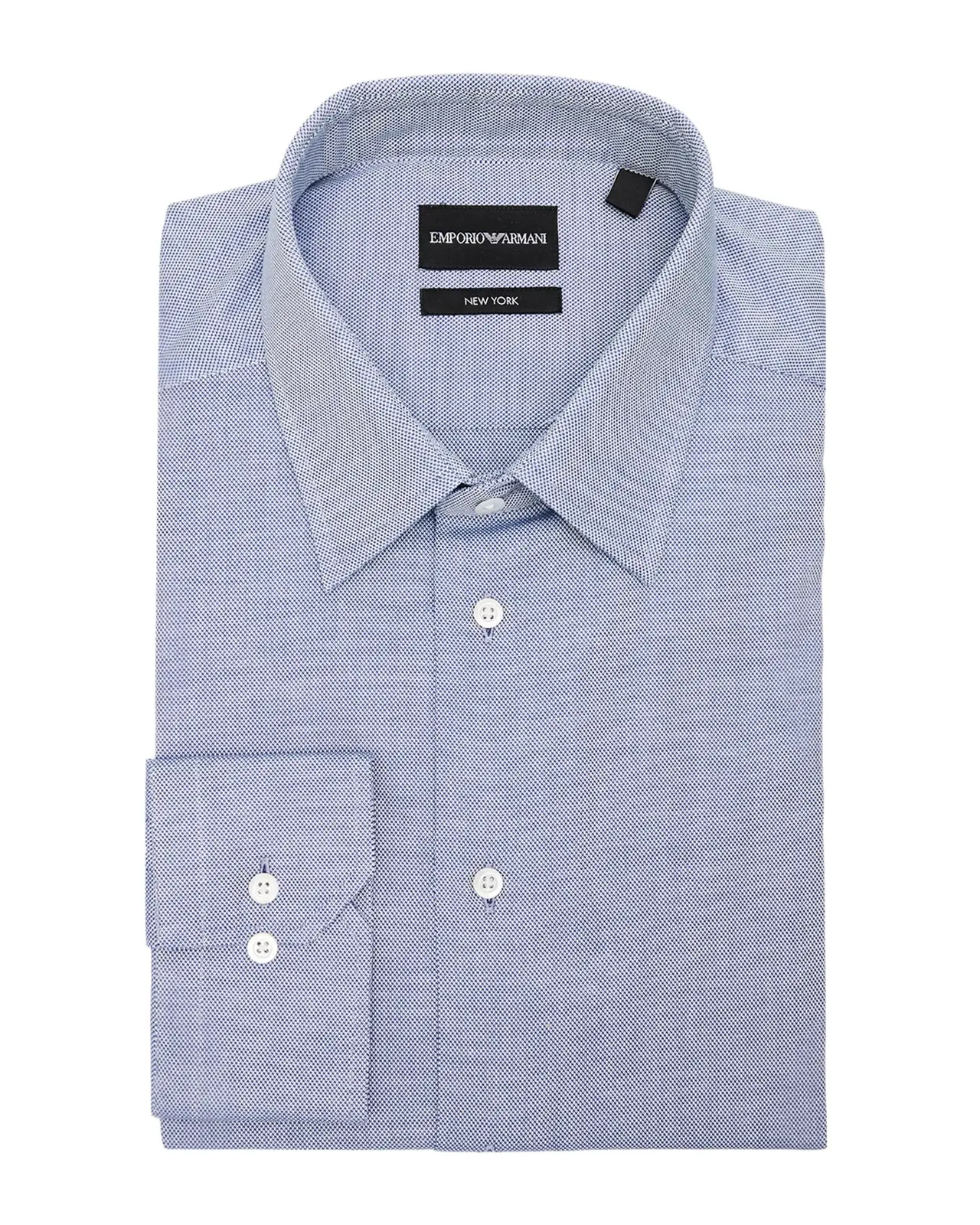 Men's Cotton Micro-Texture Point Collar Dress Shirt