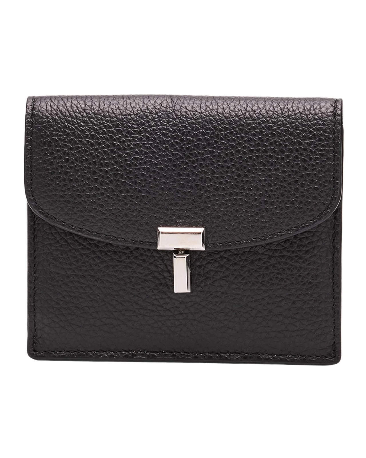 TOTEME T-Lock Grained Leather Cardholder