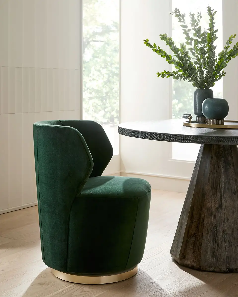 Arteriors Poppy Velvet Swivel Chair | Thumbnail 5 Arteriors Poppy Velvet Swivel Chair | Thumbnail 5