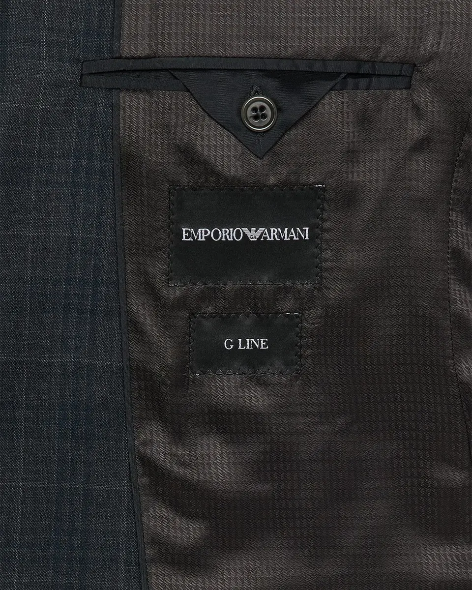 Emporio Armani Men's Wool Super 130s Plaid G Line Suit | Thumbnail 7 Emporio Armani Men's Wool Super 130s Plaid G Line Suit | Thumbnail 7
