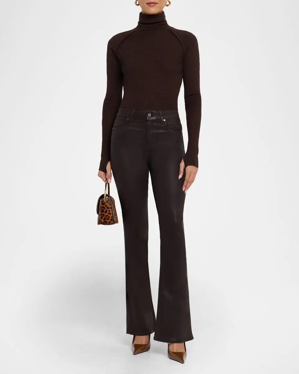 PAIGE Laurel Canyon High-Rise Coated Jeans | Thumbnail 2 PAIGE Laurel Canyon High-Rise Coated Jeans | Thumbnail 2