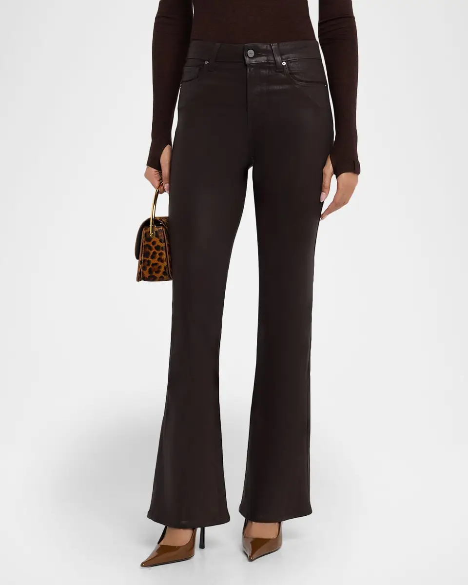PAIGE Laurel Canyon High-Rise Coated Jeans | Thumbnail 4 PAIGE Laurel Canyon High-Rise Coated Jeans | Thumbnail 4