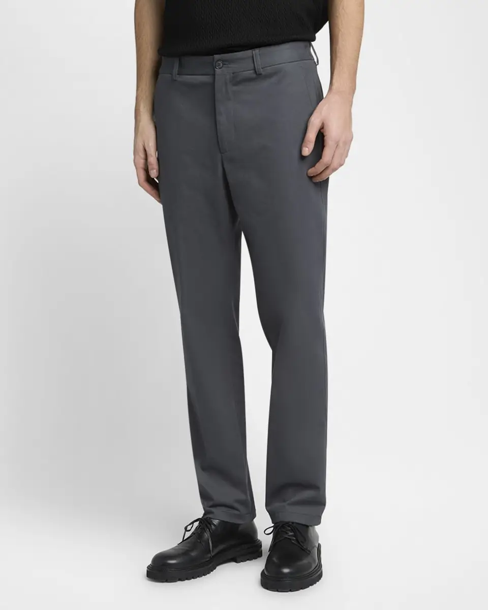 Giorgio Armani Men's Cotton and Cashmere Slim Flat-Front Trousers | Thumbnail 4 Giorgio Armani Men's Cotton and Cashmere Slim Flat-Front Trousers | Thumbnail 4