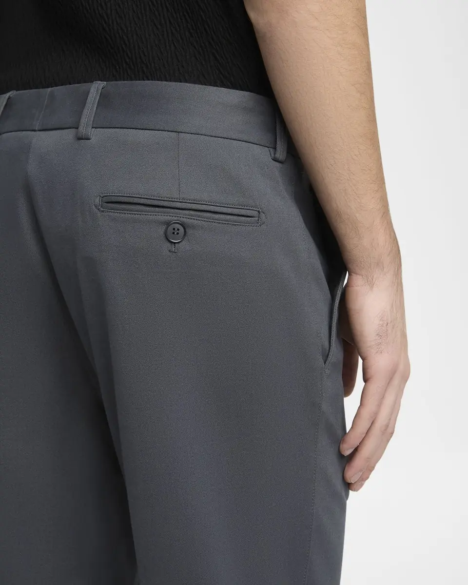 Giorgio Armani Men's Cotton and Cashmere Slim Flat-Front Trousers | Thumbnail 5 Giorgio Armani Men's Cotton and Cashmere Slim Flat-Front Trousers | Thumbnail 5