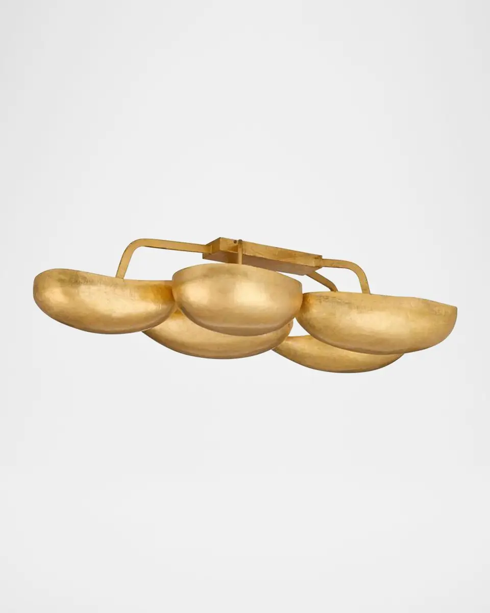 Arteriors Theo 55" 13-Light Gold Leaf Flush Mount | Thumbnail 3