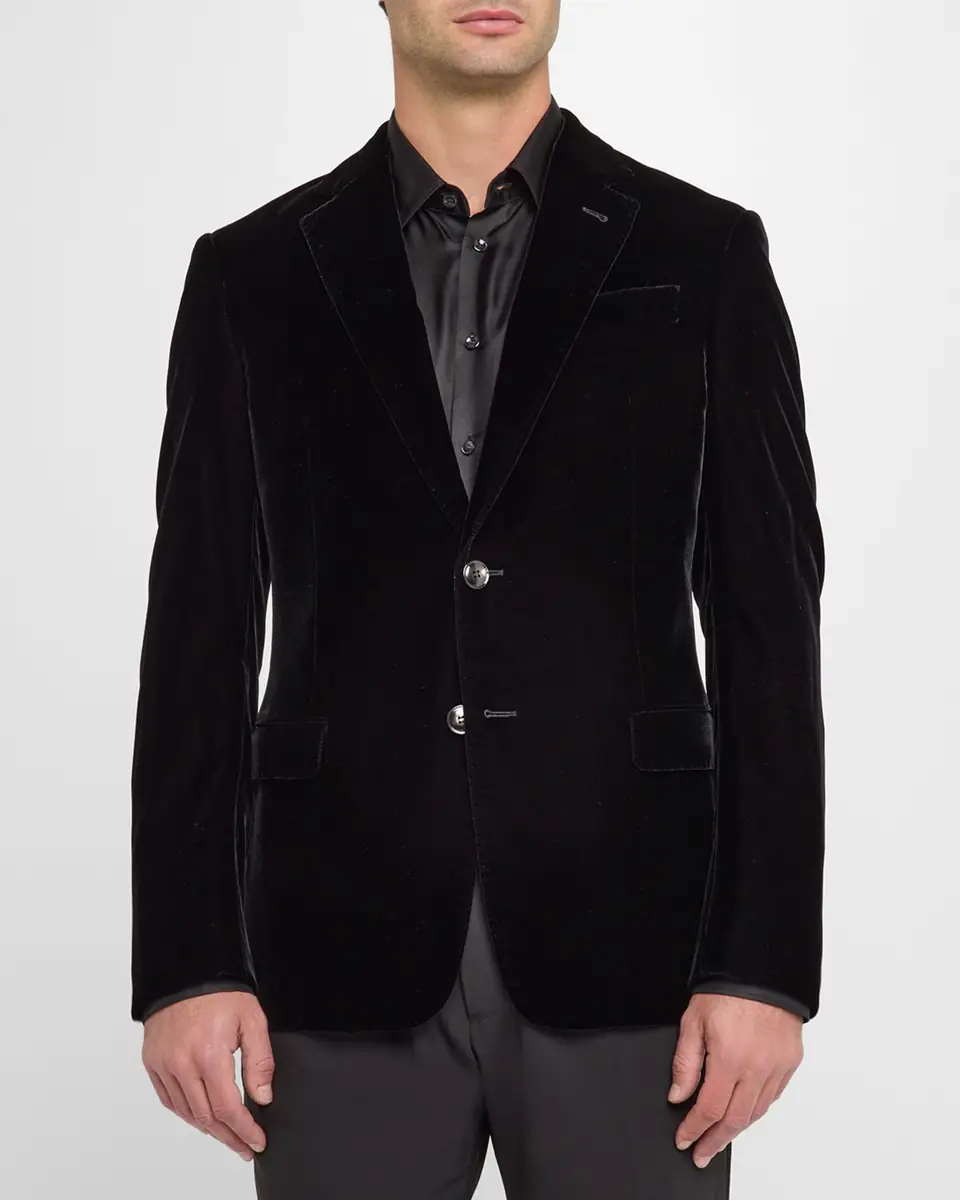 Giorgio Armani Men's Velvet Notch Lapel Dinner Jacket | Thumbnail 4