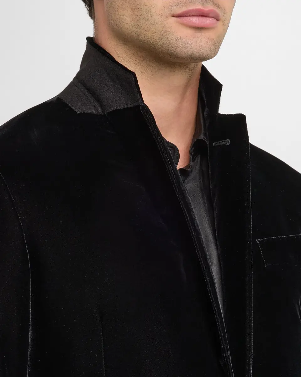 Giorgio Armani Men's Velvet Notch Lapel Dinner Jacket | Thumbnail 7