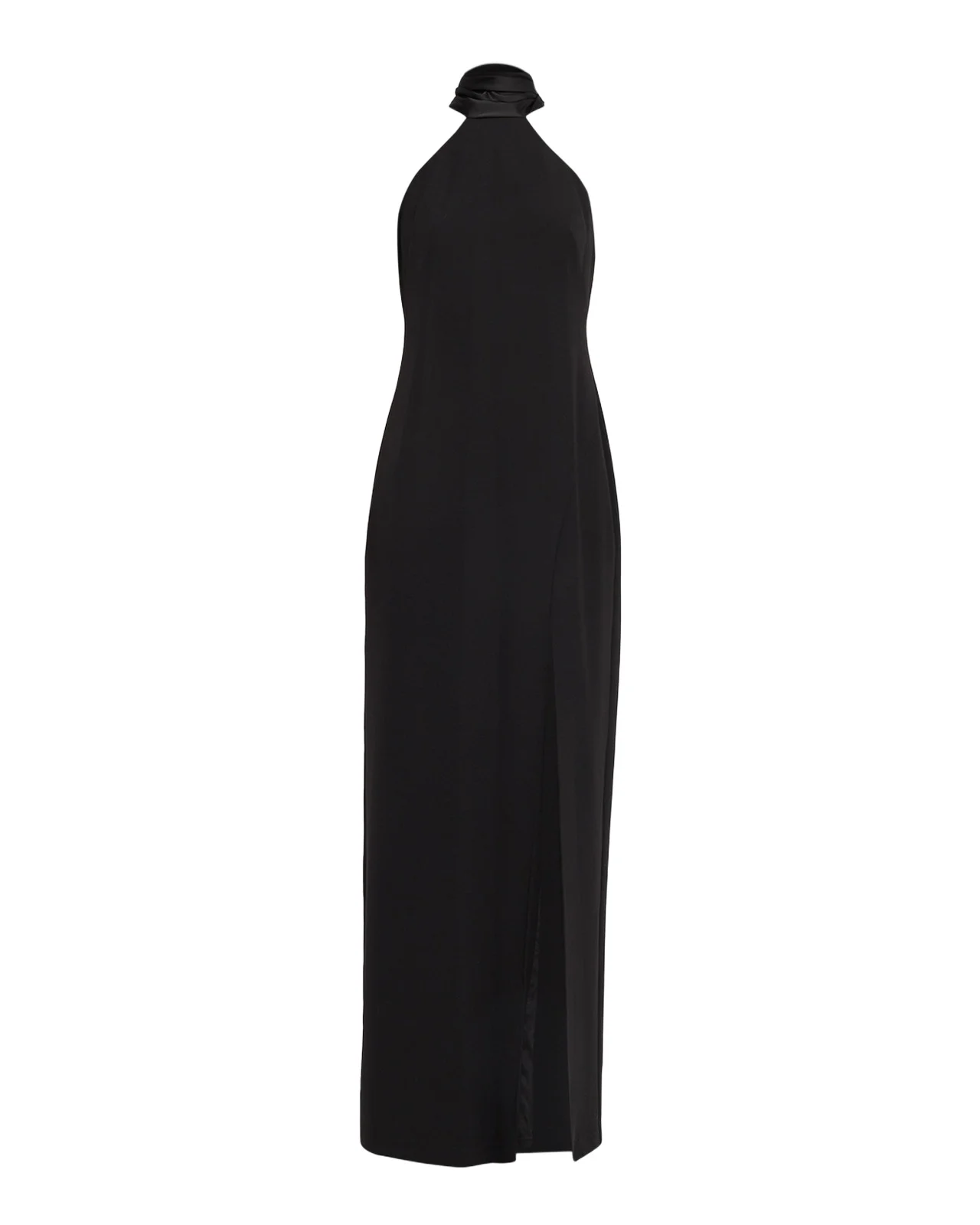 Aidan Mattox Draped Bonded Crepe Column Gown