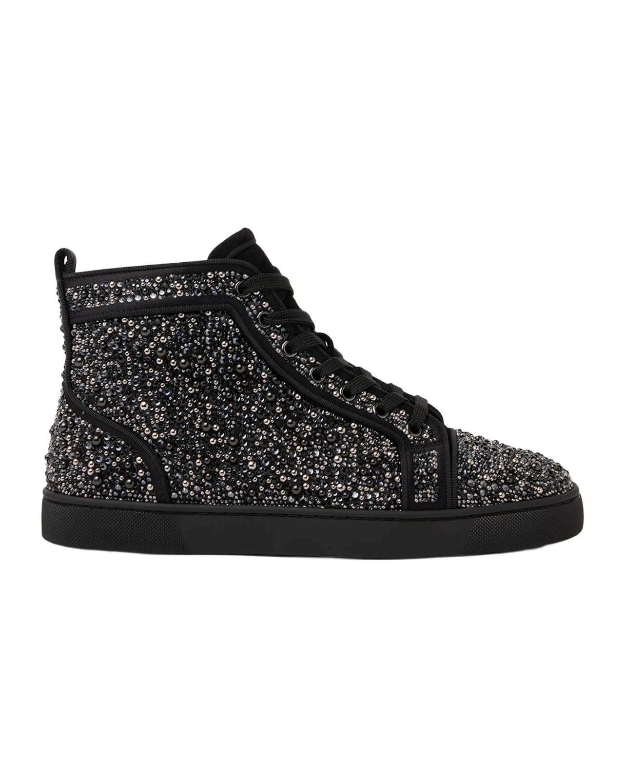 Christian Louboutin Men's Louis Strass High-Top Sneakers