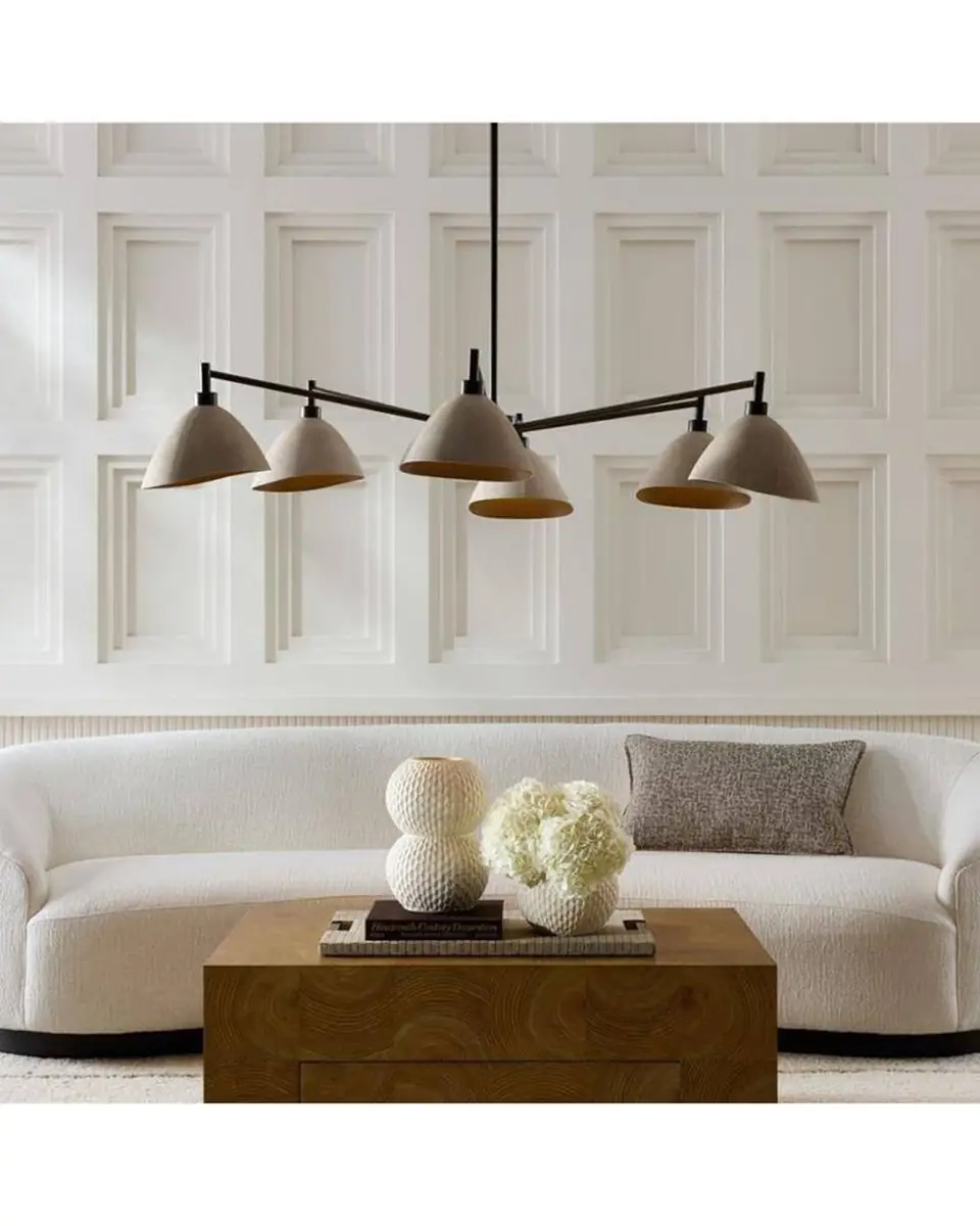Arteriors Inlet 53" 6-Light Leather Chandelier | Thumbnail 2