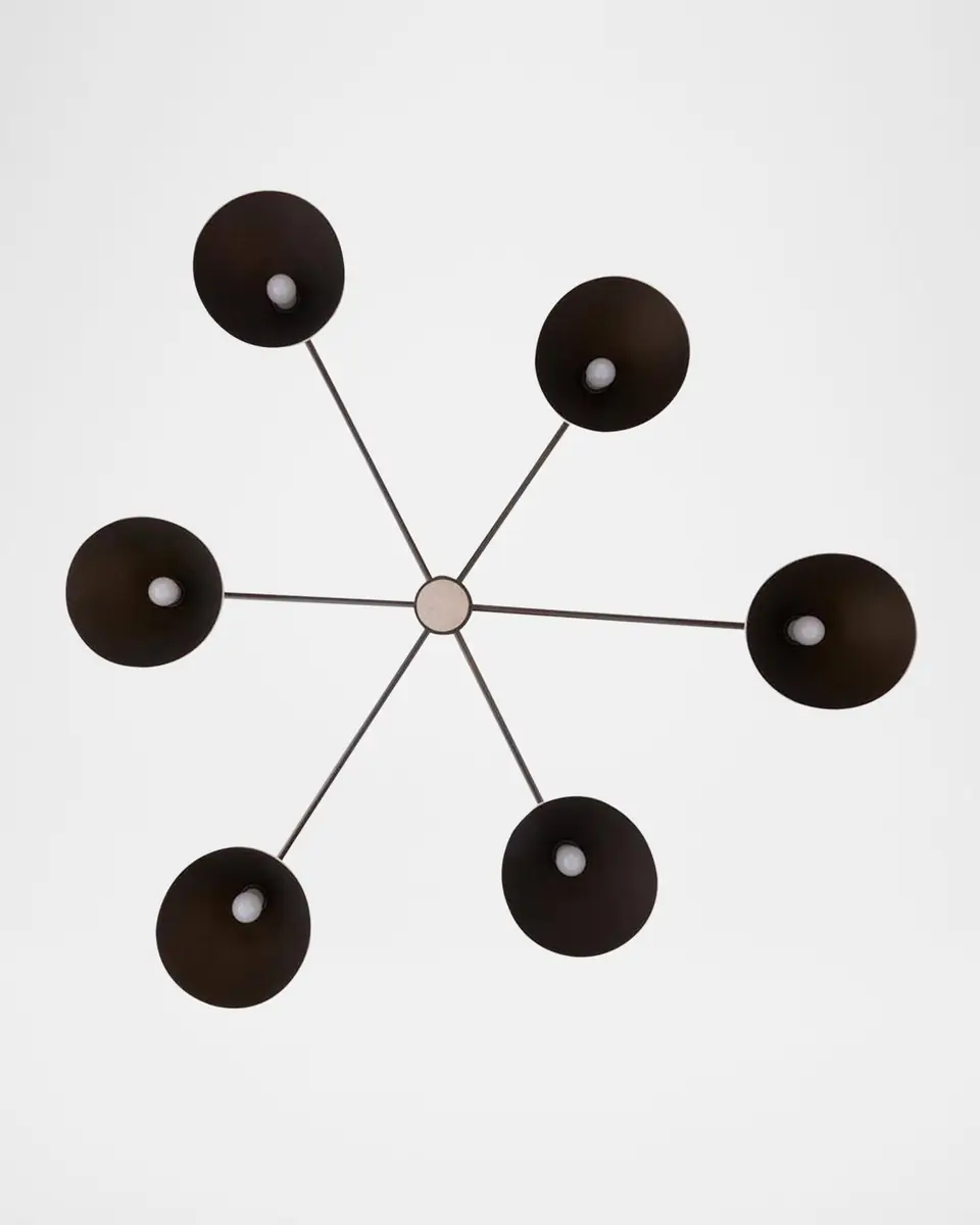 Arteriors Inlet 53" 6-Light Leather Chandelier | Thumbnail 4