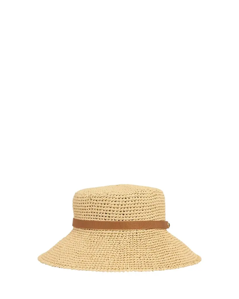 Valentino Garavani VLogo Signature Straw Bucket Hat | Image 1 Valentino Garavani VLogo Signature Straw Bucket Hat | Image 1