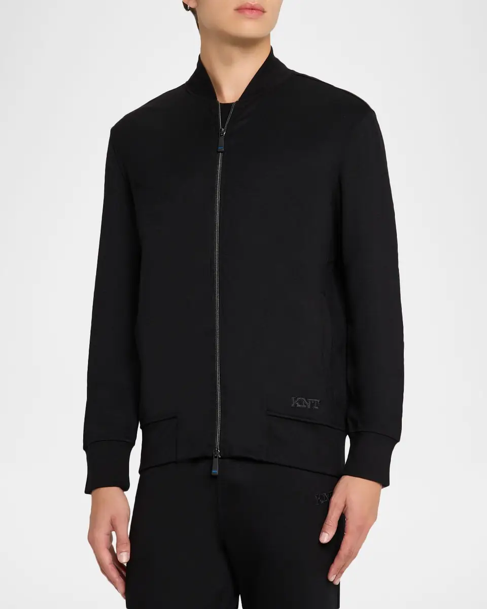 KNT Men's Black Full Zip Sweatshirt | Thumbnail 4 KNT Men's Black Full Zip Sweatshirt | Thumbnail 4