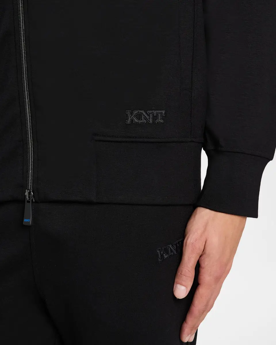 KNT Men's Black Full Zip Sweatshirt | Thumbnail 5 KNT Men's Black Full Zip Sweatshirt | Thumbnail 5