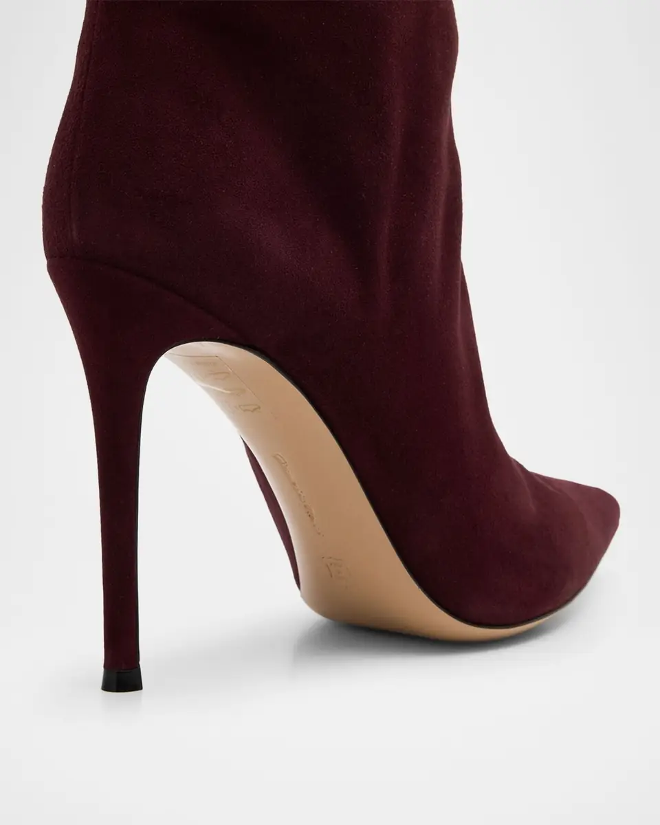 Gianvito Rossi 105mm Suede Pointed-Toe Booties | Thumbnail 6