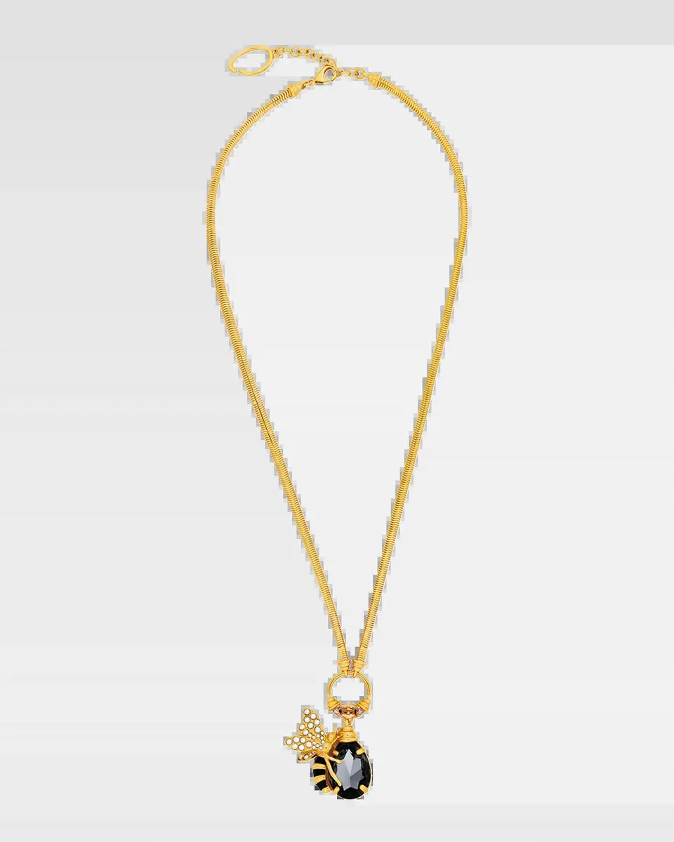 Oscar de la Renta Bee Crystal Pendant Necklace | Thumbnail 2 Oscar de la Renta Bee Crystal Pendant Necklace | Thumbnail 2