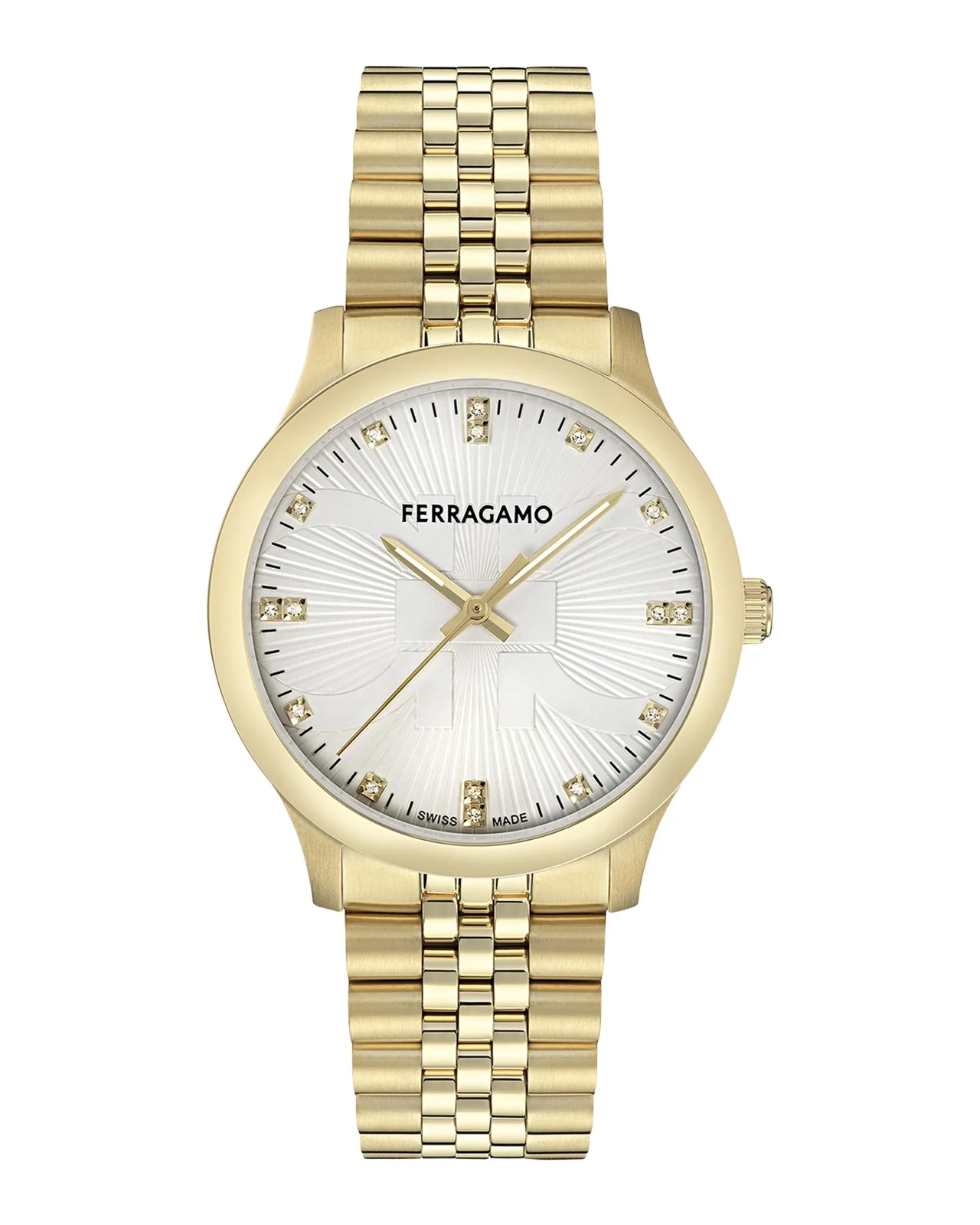 Men's Ren 40mm IP Yelow Gold Bracelet Watch with Diamonds Men's Ren 40mm IP Yelow Gold Bracelet Watch with Diamonds
