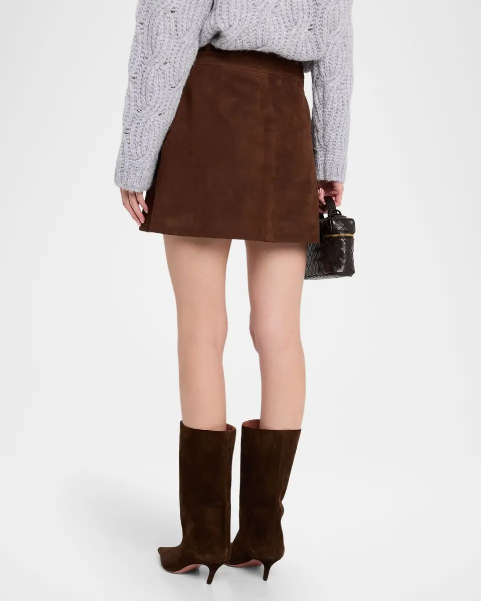 TANYA TAYLOR Fran Suede Mini Skirt | Thumbnail 3 TANYA TAYLOR Fran Suede Mini Skirt | Thumbnail 3