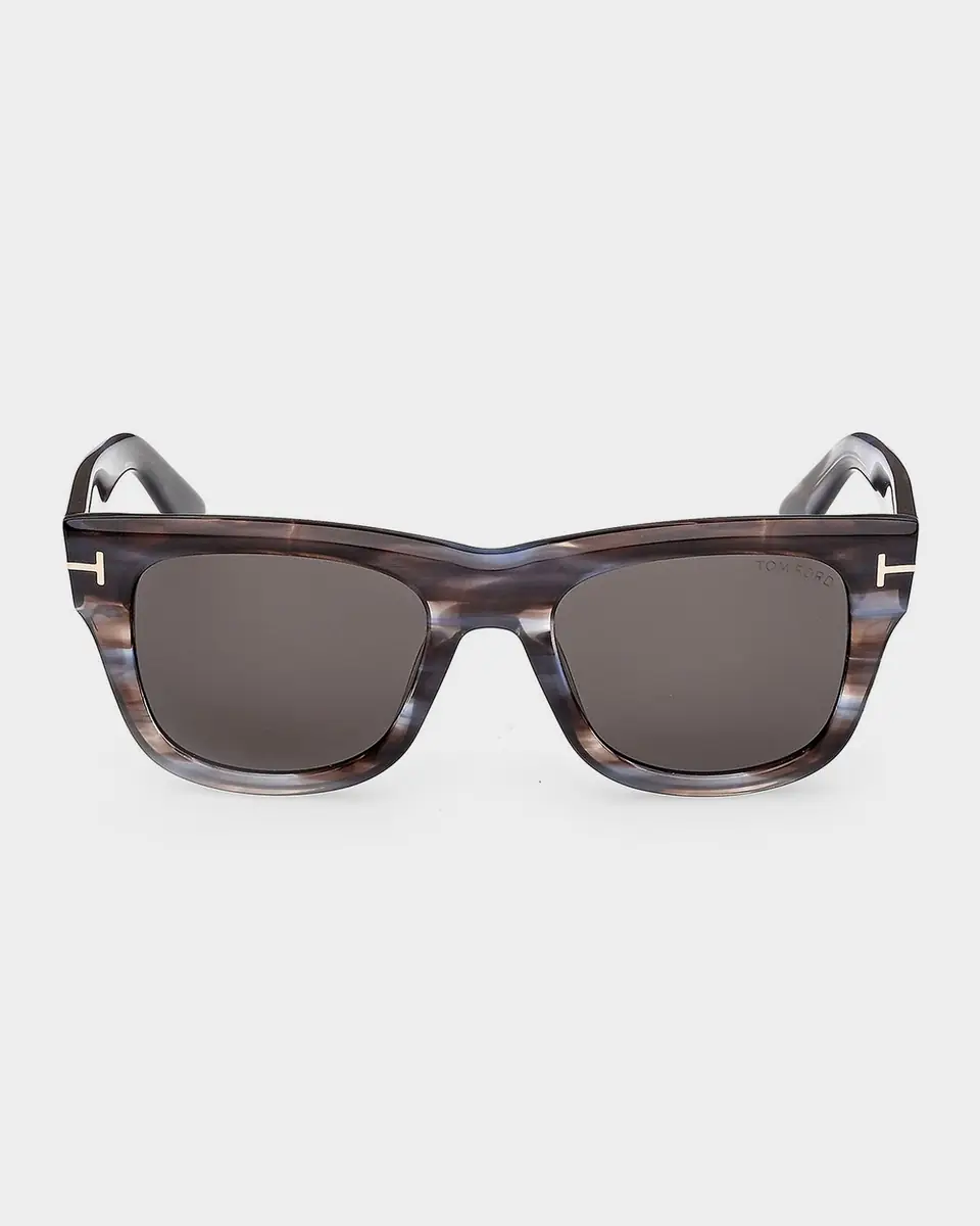 Tom Ford Finn-02 Acetate Rectangular Sunglasses | Thumbnail 4