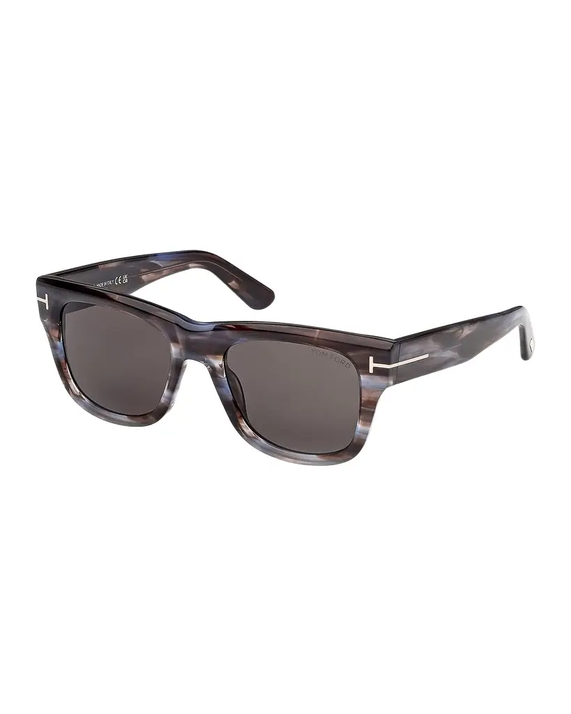 Tom Ford Finn-02 Acetate Rectangular Sunglasses | Image 1 Tom Ford Finn-02 Acetate Rectangular Sunglasses | Image 1
