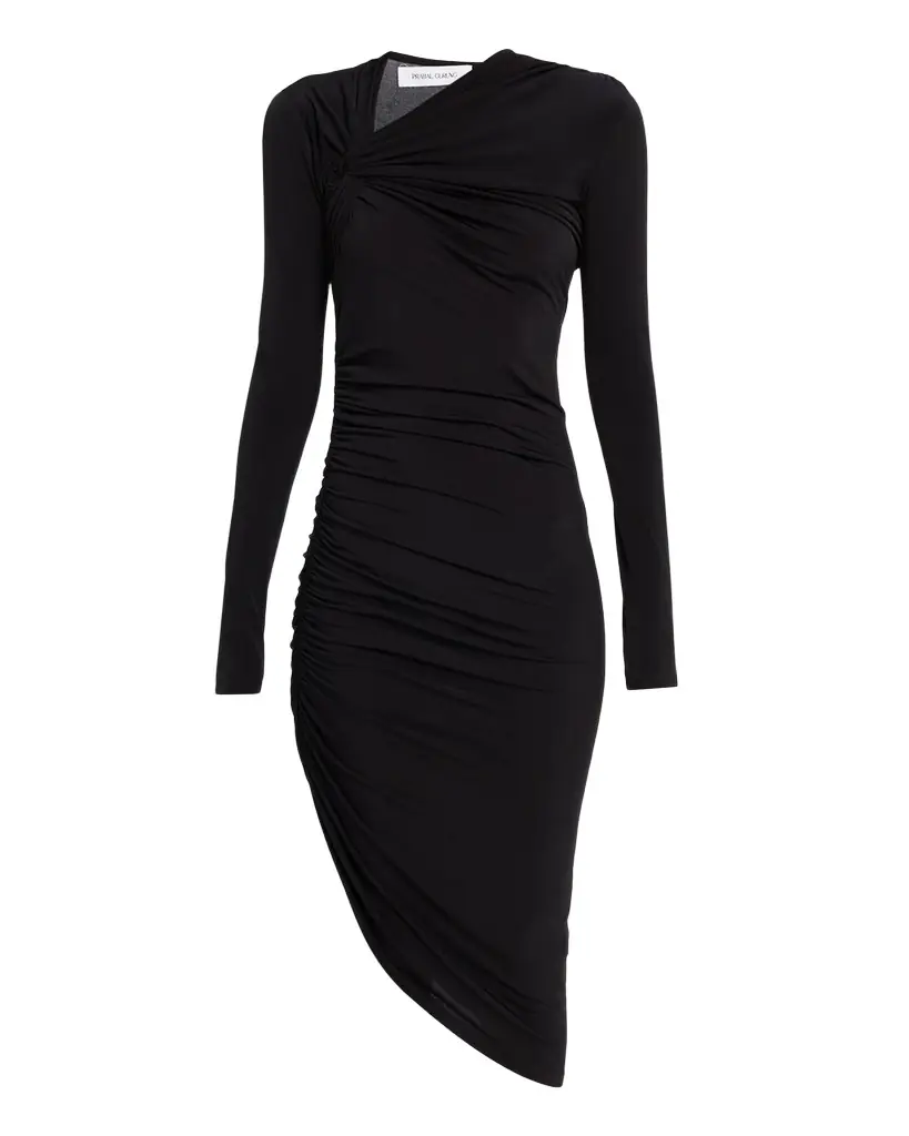 Prabal Gurung Asymmetric Twisted Shoulder Midi Dress | Image 1 Prabal Gurung Asymmetric Twisted Shoulder Midi Dress | Image 1