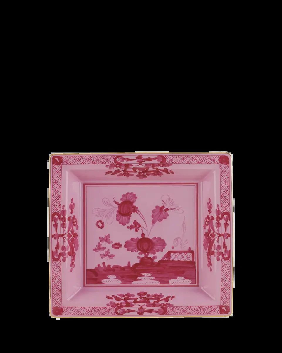 GINORI 1735 Porpora Squared Porcelain Tray, 9.6" | Thumbnail 2