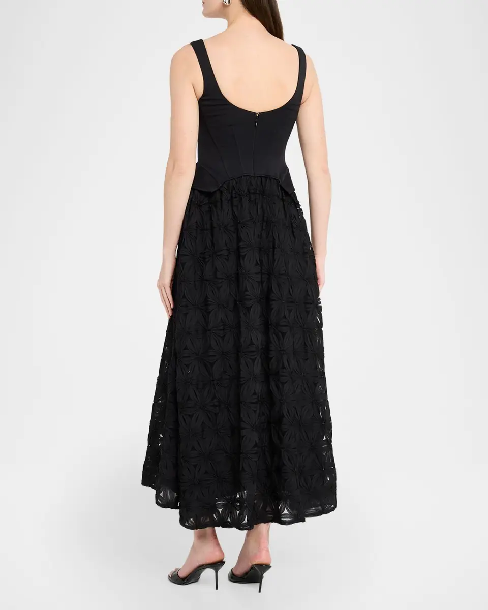 SIMKHAI Bryony Sleeveless Corset Lace Midi Dress | Thumbnail 7 SIMKHAI Bryony Sleeveless Corset Lace Midi Dress | Thumbnail 7