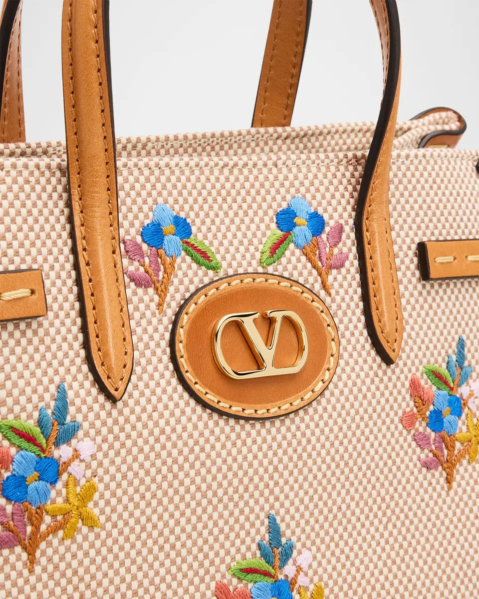 Valentino Garavani Antibes Small Embroidered Canvas Top-Handle Bag | Thumbnail 7 Valentino Garavani Antibes Small Embroidered Canvas Top-Handle Bag | Thumbnail 7