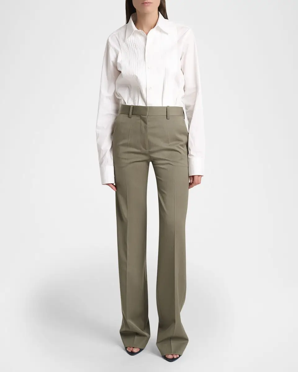 Victoria Beckham Tailored Wool Straight-Leg Trousers | Thumbnail 2 Victoria Beckham Tailored Wool Straight-Leg Trousers | Thumbnail 2