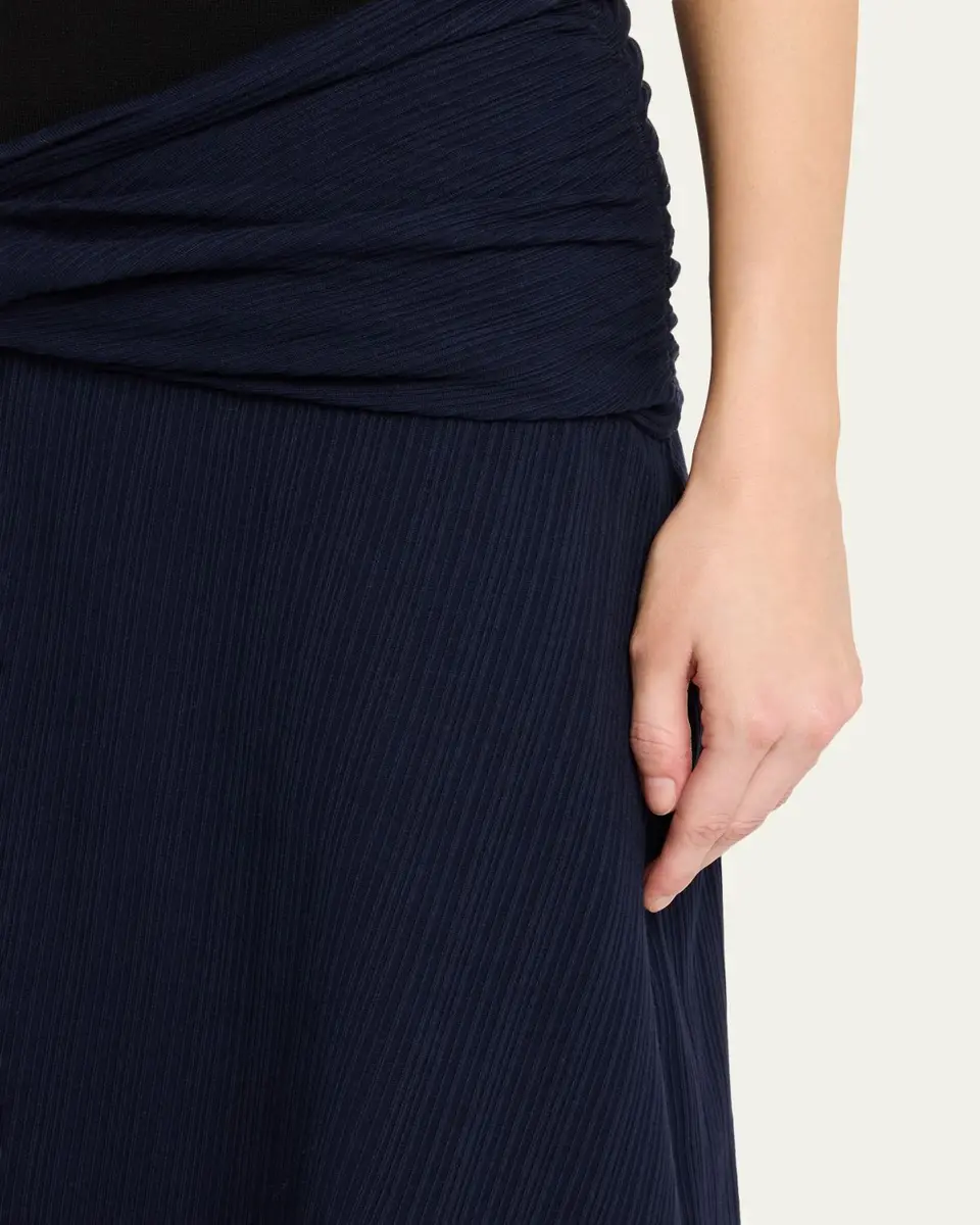 Victoria Beckham Twisted Cotton Plisse Midi Handkerchief Skirt | Thumbnail 5 Victoria Beckham Twisted Cotton Plisse Midi Handkerchief Skirt | Thumbnail 5
