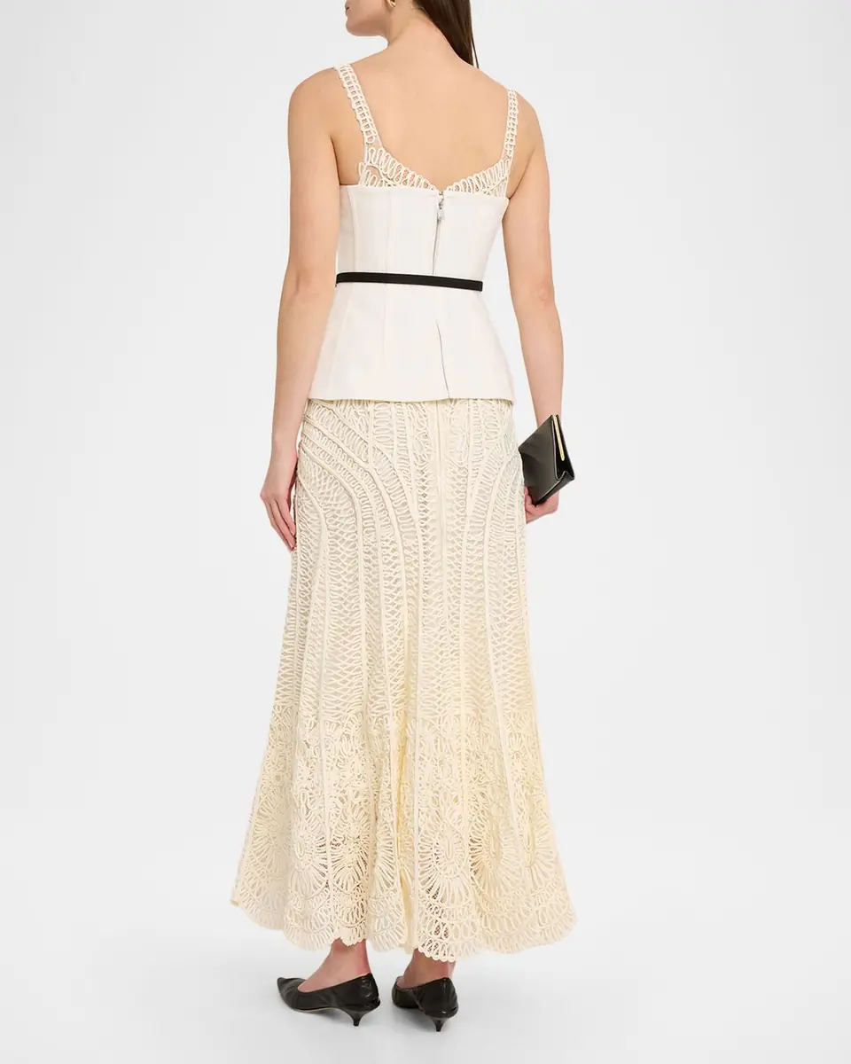 SIMKHAI McKinnon Sleeveless Corseted Lace Gown | Thumbnail 3 SIMKHAI McKinnon Sleeveless Corseted Lace Gown | Thumbnail 3