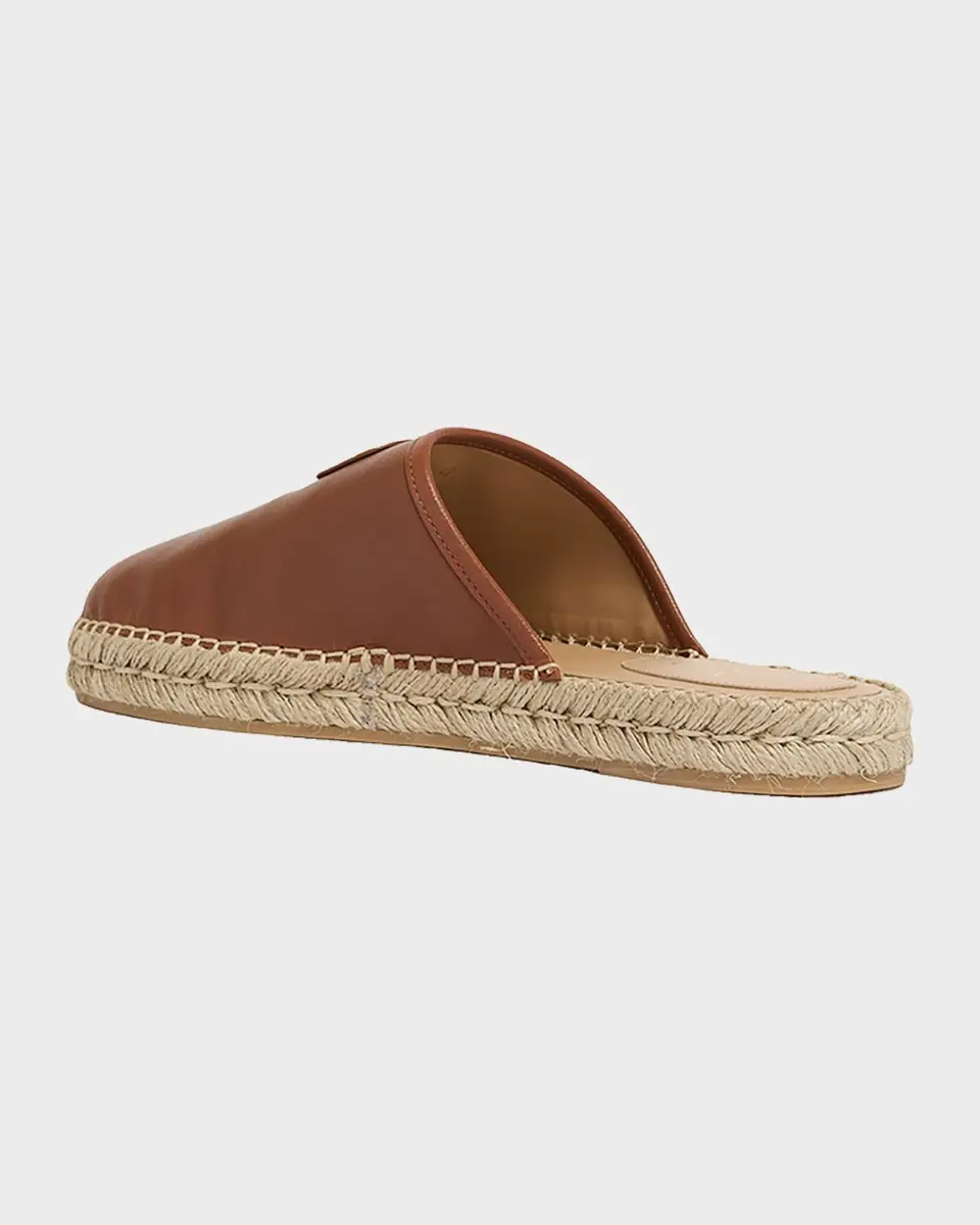 Valentino Garavani Men's Leather Espadrille Mule Slides | Thumbnail 2 Valentino Garavani Men's Leather Espadrille Mule Slides | Thumbnail 2