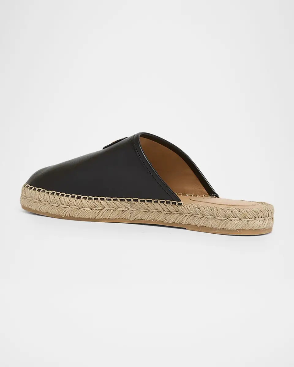 Valentino Garavani Men's Leather Espadrille Mule Slides | Thumbnail 7 Valentino Garavani Men's Leather Espadrille Mule Slides | Thumbnail 7