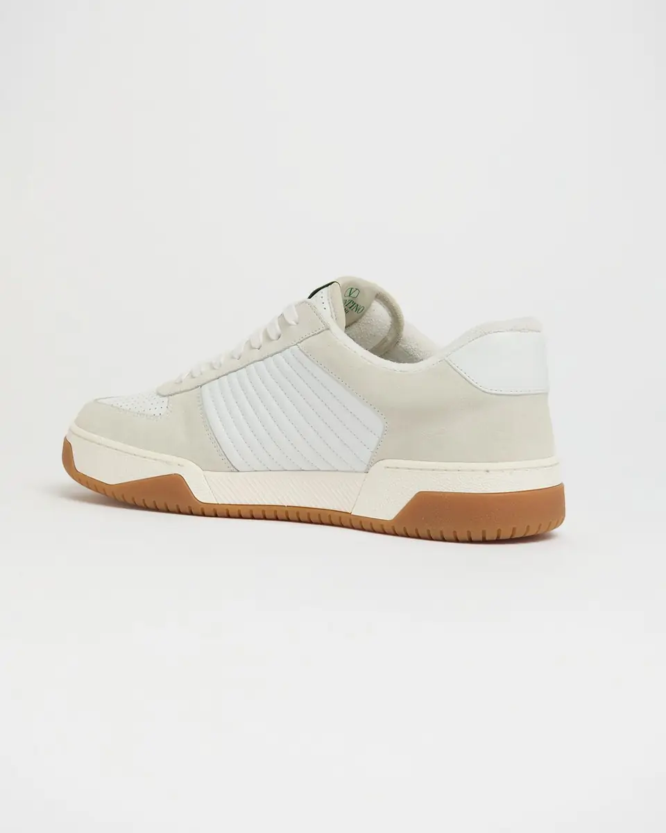 Valentino Garavani Men's Sparry Split Leather and Napa Low-Top Sneakers | Thumbnail 2 Valentino Garavani Men's Sparry Split Leather and Napa Low-Top Sneakers | Thumbnail 2