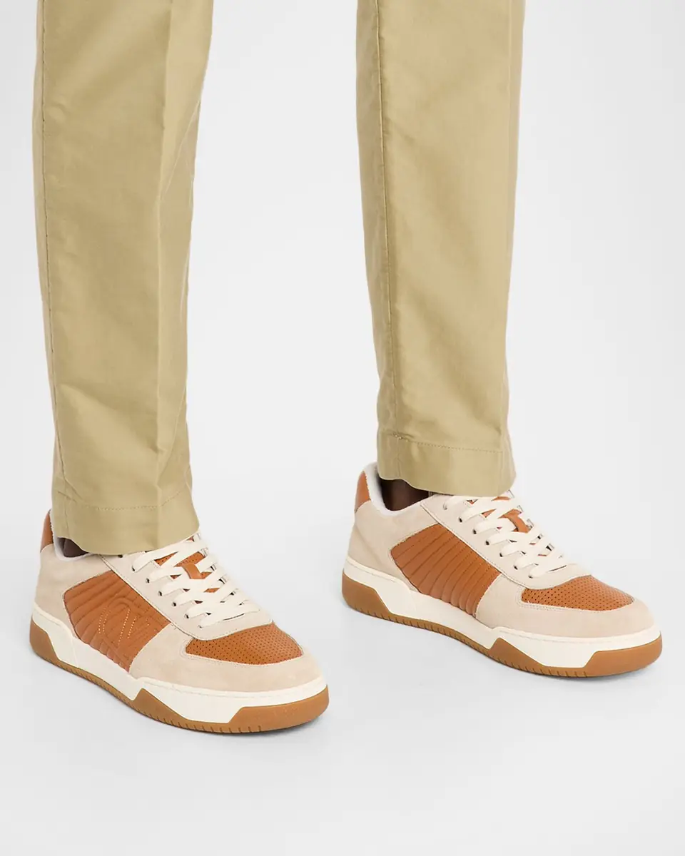 Valentino Garavani Men's Sparry Split Leather and Napa Low-Top Sneakers | Thumbnail 11 Valentino Garavani Men's Sparry Split Leather and Napa Low-Top Sneakers | Thumbnail 11